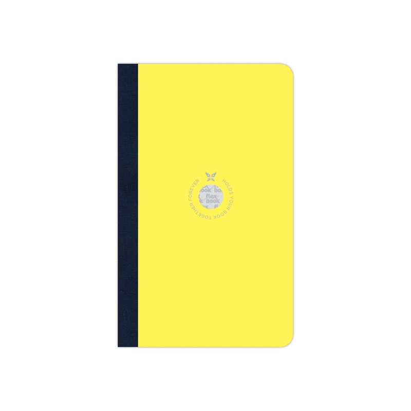 yellow/dark blue linen spine